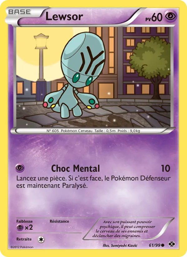 Carte Pokémon Lewsor 61/99 de l'extension Destinées Futures