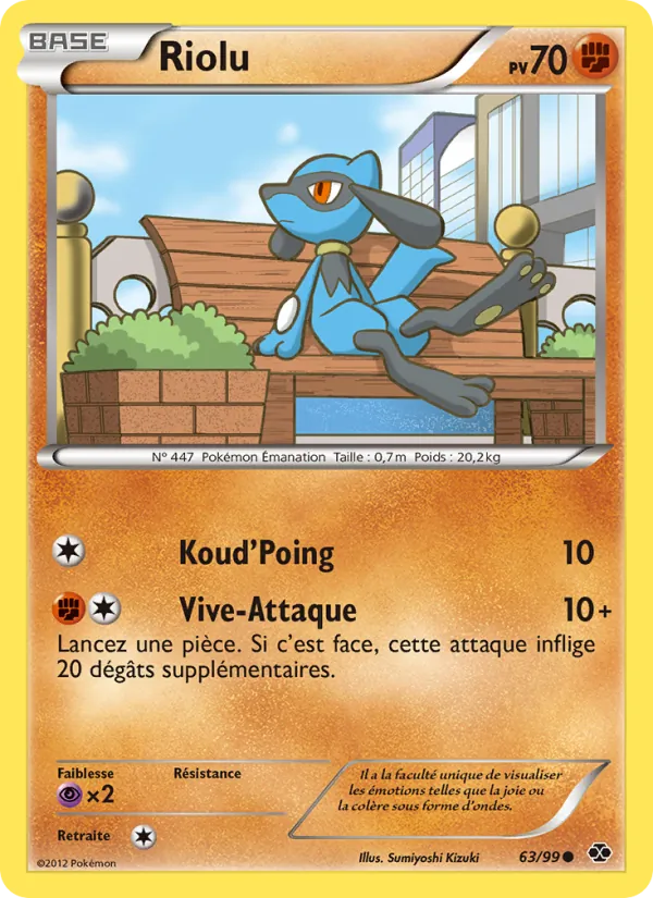 Carte Pokémon Riolu 63/99 de l'extension Destinées Futures