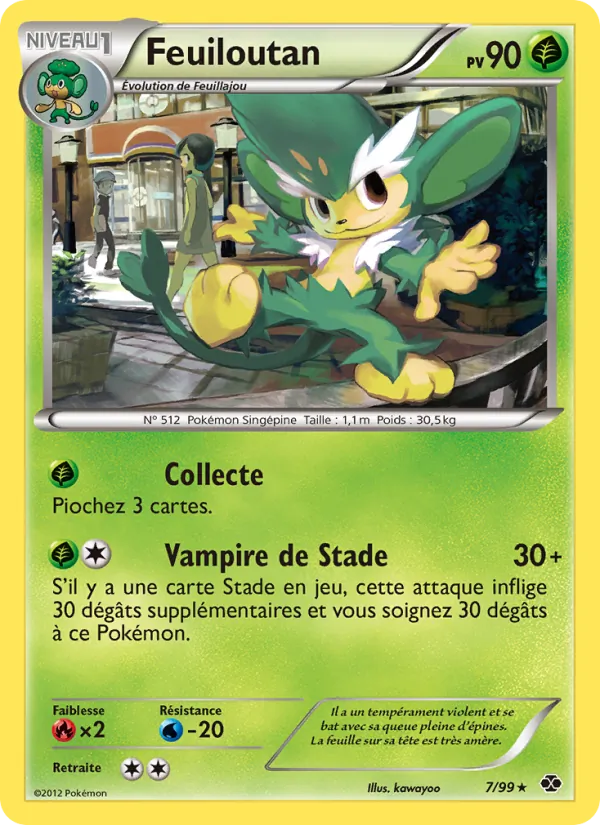 Carte Pokémon Feuiloutan 7/99 de l'extension Destinées Futures