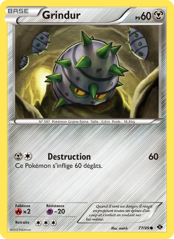 Carte Pokémon Grindur 77/99 de l'extension Destinées Futures