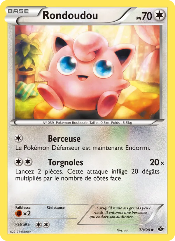 Carte Pokémon Rondoudou 78/99 de l'extension Destinées Futures