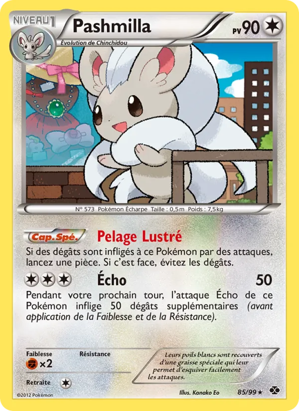 Carte Pokémon Pashmilla 85/99 de l'extension Destinées Futures