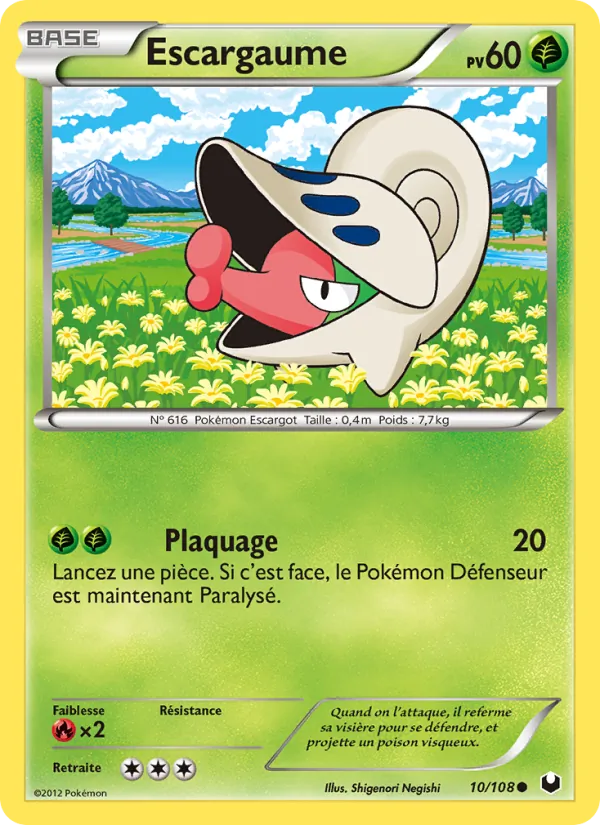 Carte Pokémon Escargaume 10/108 de l'extension Explorateurs Obscurs