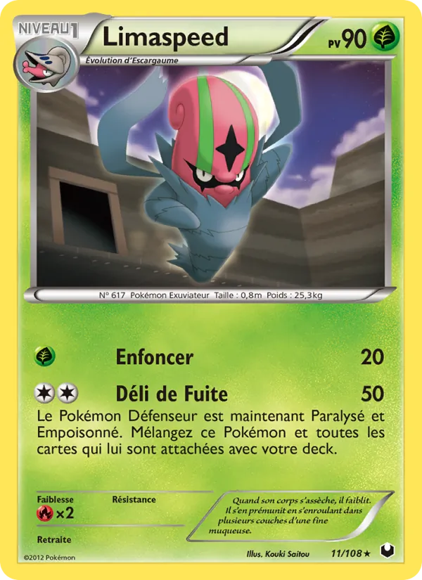 Carte Pokémon Limaspeed 11/108 de l'extension Explorateurs Obscurs
