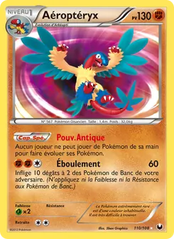 Carte Pokémon Aéroptéryx 110 — Explorateurs Obscurs
