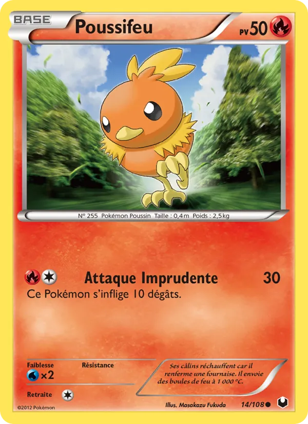Carte Pokémon Poussifeu 14/108 de l'extension Explorateurs Obscurs
