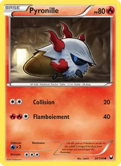 Carte Pokémon Pyronille 20