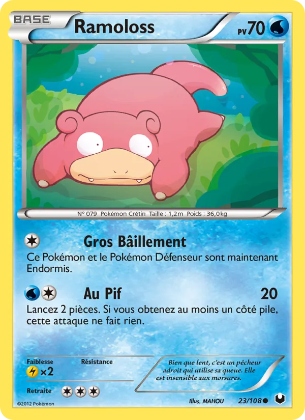 Carte Pokémon Ramoloss 23/108 de l'extension Explorateurs Obscurs