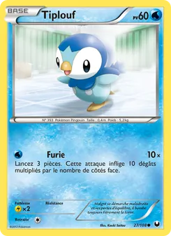 Carte Pokémon Tiplouf 27