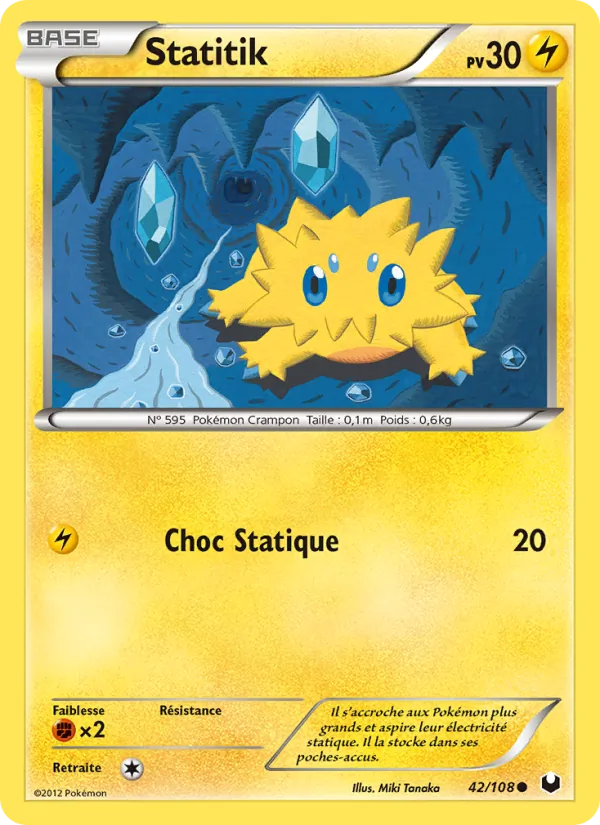 Carte Pokémon Statitik 42/108 de l'extension Explorateurs Obscurs