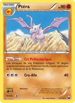 Carte Pokémon Ptéra 53
