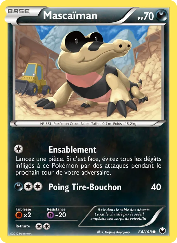 Carte Pokémon Mascaïman 64/108 de l'extension Explorateurs Obscurs