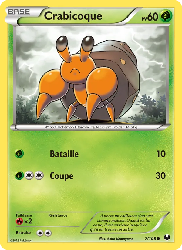 Carte Pokémon Crabicoque 7/108 de l'extension Explorateurs Obscurs