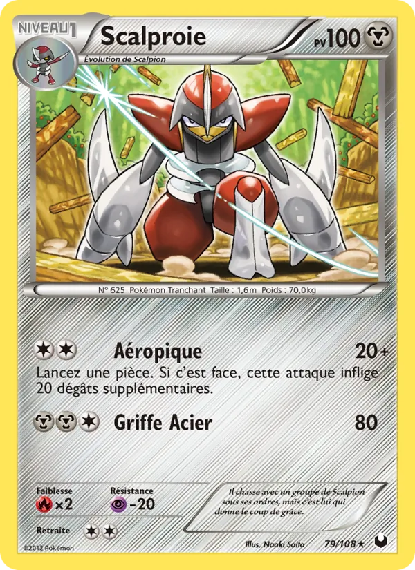 Carte Pokémon Scalproie 79/108 de l'extension Explorateurs Obscurs