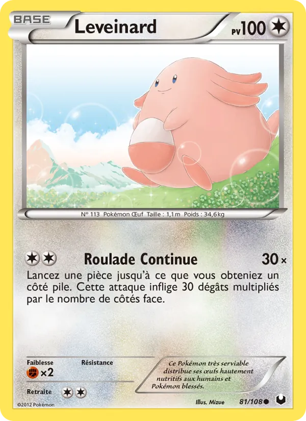 Carte Pokémon Leveinard 81/108 de l'extension Explorateurs Obscurs