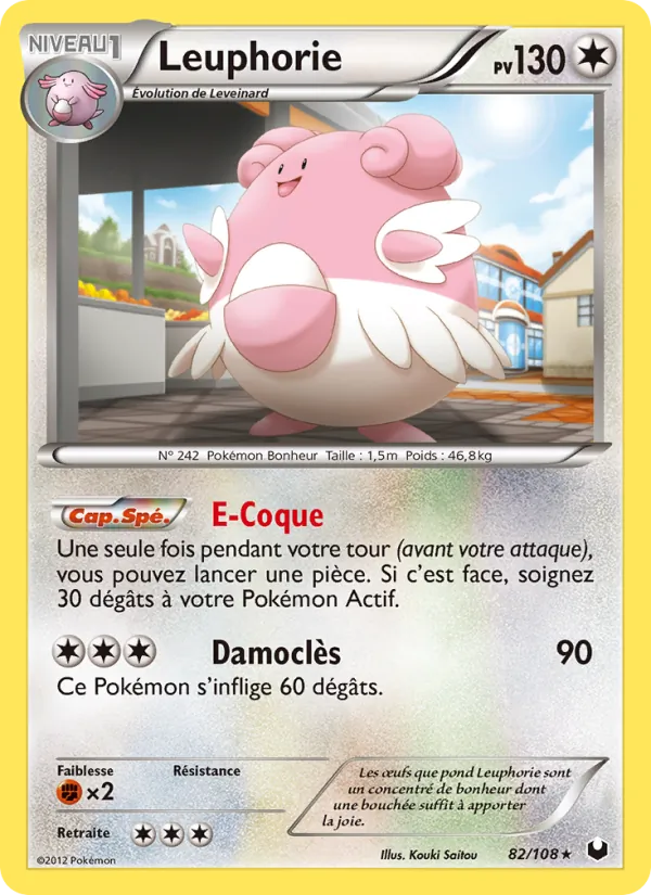 Carte Pokémon Leuphorie 82/108 de l'extension Explorateurs Obscurs