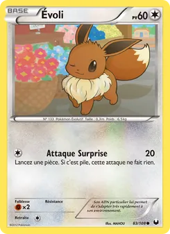 Carte Pokémon Évoli 83