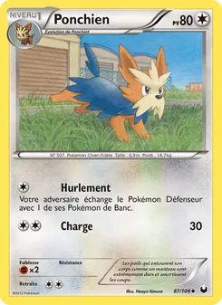 Carte Pokémon Ponchien 87