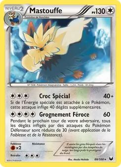 Carte Pokémon Mastouffe 88