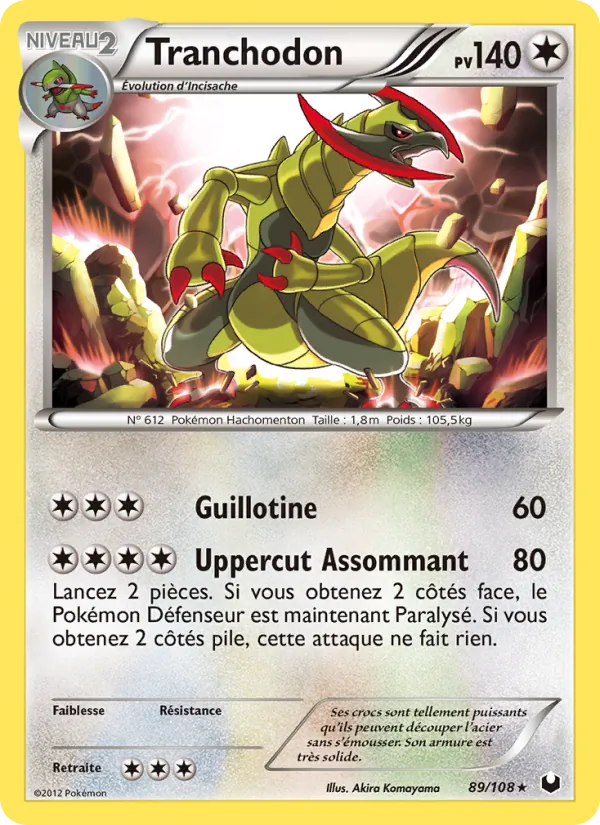Carte Pokémon Tranchodon 89/108 de l'extension Explorateurs Obscurs