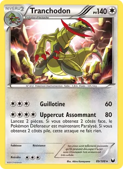 Carte Pokémon Tranchodon 89