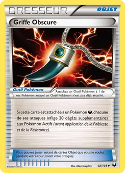 Carte Pokémon Griffe Obscure 92
