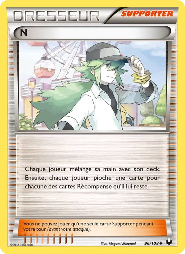 Carte Pokémon N 96/108 de l'extension Explorateurs Obscurs
