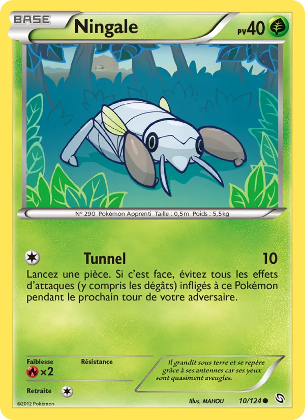 Carte Pokémon Ningale 10/124 de l'extension Dragons Éxaltés