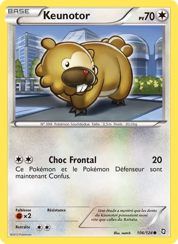 Carte Pokémon Keunotor 106/124 de l'extension Dragons Éxaltés