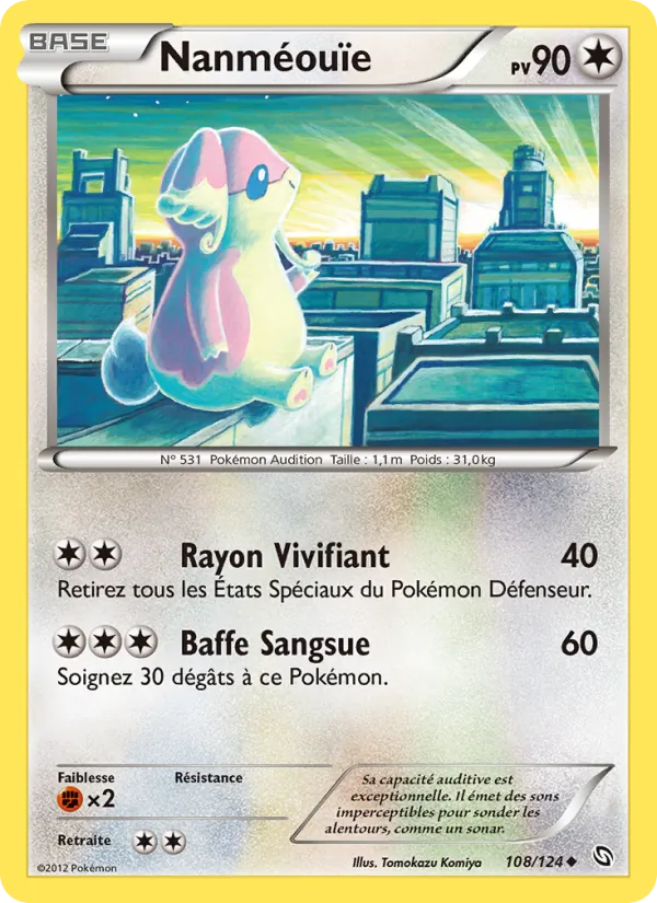 Carte Pokémon Nanméouïe 108/124 de l'extension Dragons Éxaltés