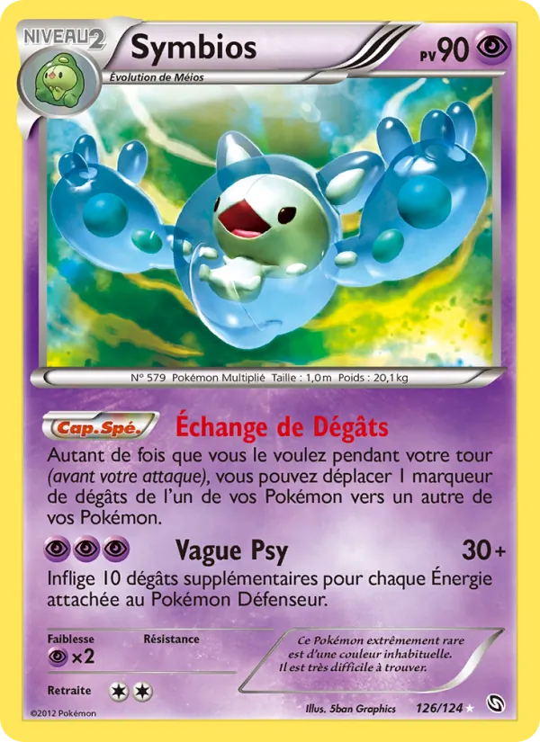 Carte Pokémon Symbios 126/124 de l'extension Dragons Éxaltés