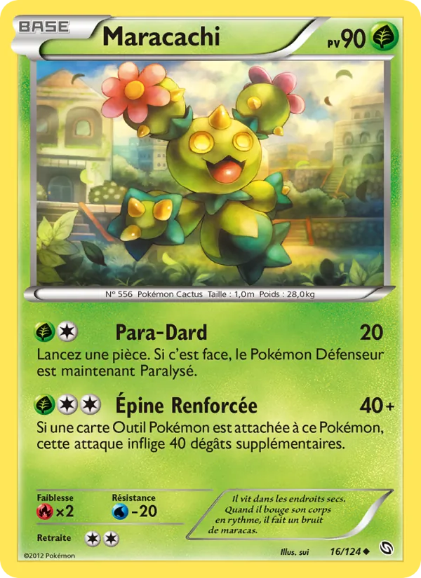 Carte Pokémon Maracachi 16/124 de l'extension Dragons Éxaltés