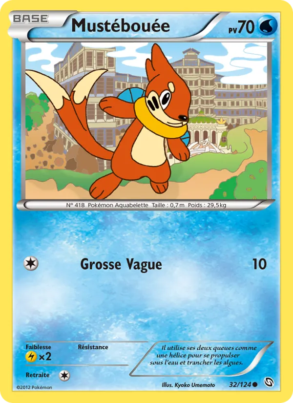 Carte Pokémon Mustébouée 32/124 de l'extension Dragons Éxaltés