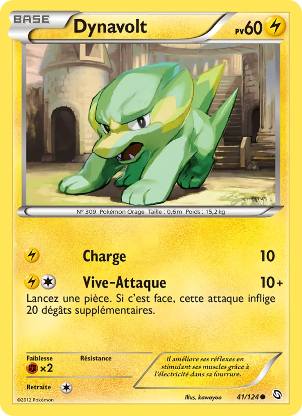 Carte Pokémon Dynavolt 41/124 de l'extension Dragons Éxaltés