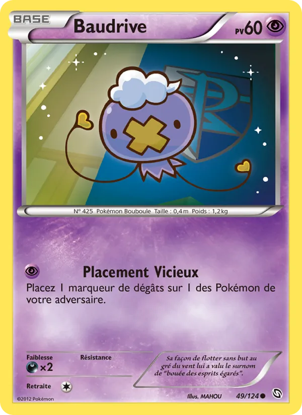 Carte Pokémon Baudrive 49/124 de l'extension Dragons Éxaltés
