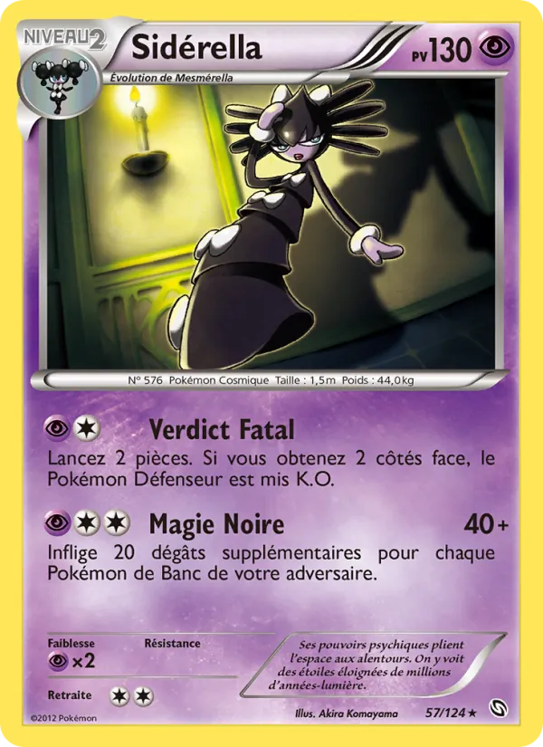 Carte Pokémon Sidérella 57/124 de l'extension Dragons Éxaltés