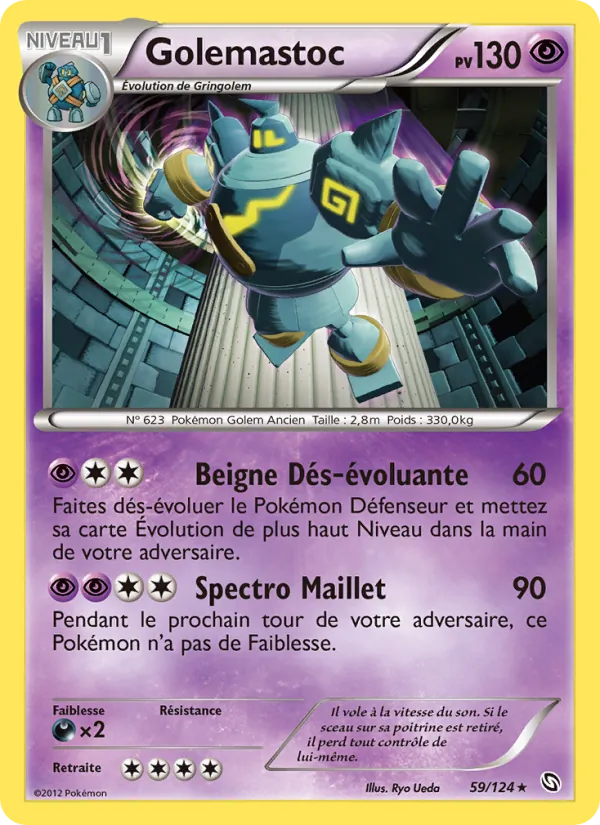 Carte Pokémon Golemastoc 59/124 de l'extension Dragons Éxaltés