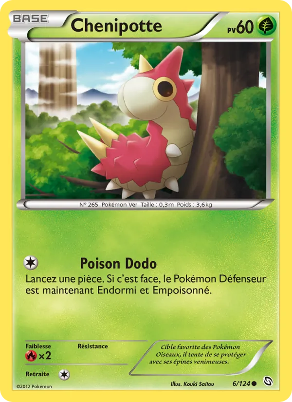 Carte Pokémon Chenipotte 6/124 de l'extension Dragons Éxaltés