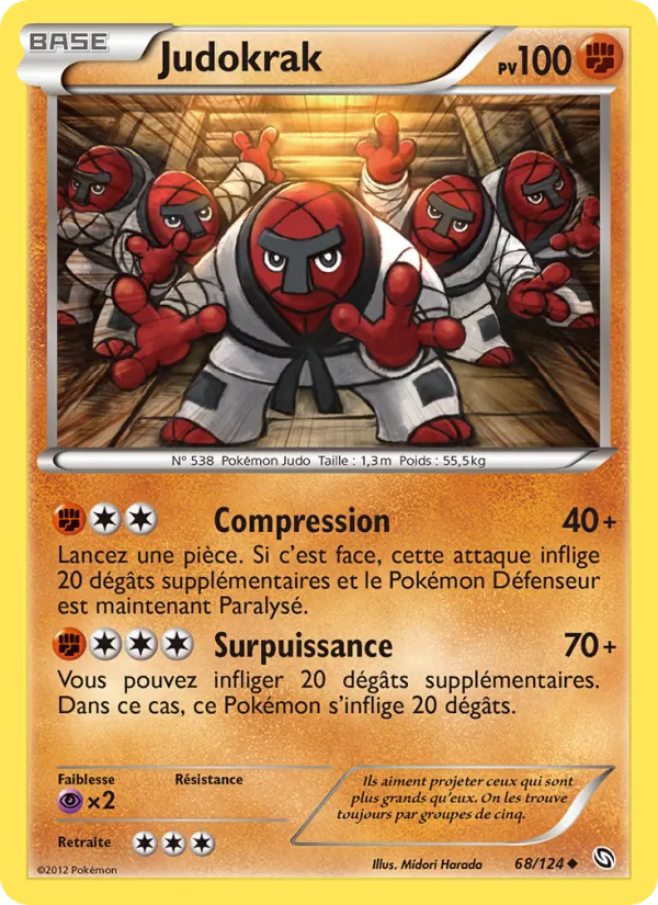 Carte Pokémon Judokrak 68/124 de l'extension Dragons Éxaltés