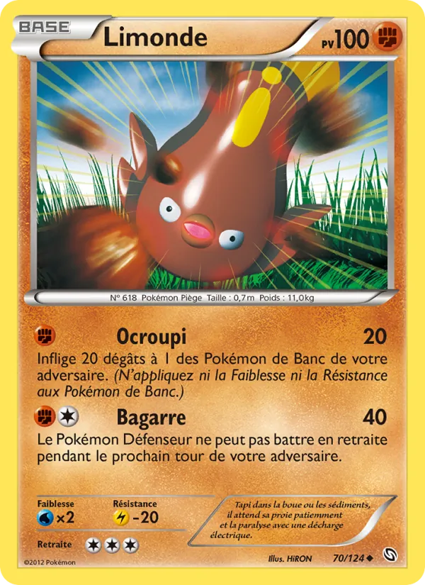 Carte Pokémon Limonde 70/124 de l'extension Dragons Éxaltés