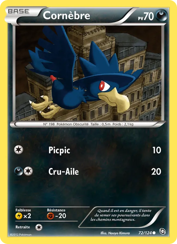 Carte Pokémon Cornèbre 72/124 de l'extension Dragons Éxaltés