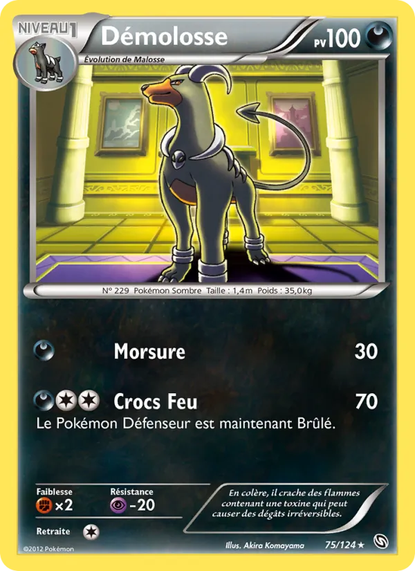 Carte Pokémon Démolosse 75/124 de l'extension Dragons Éxaltés