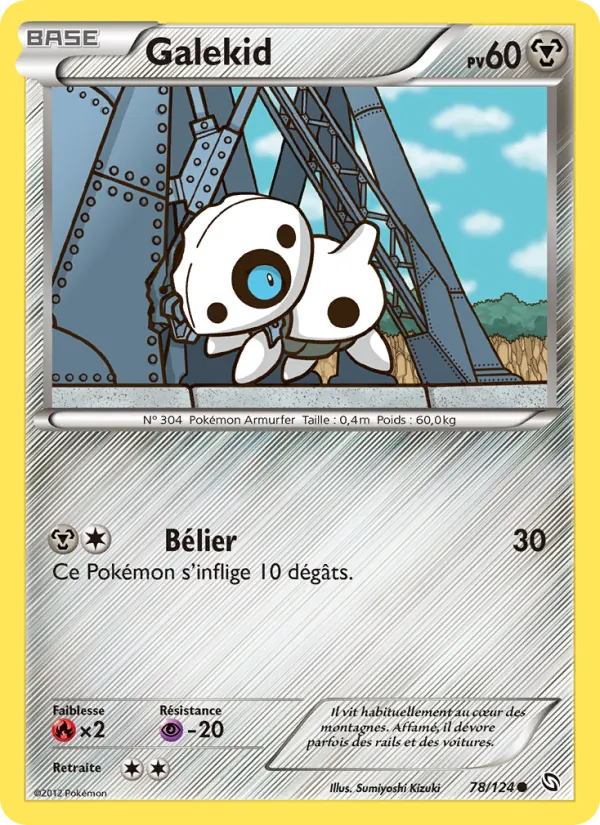 Carte Pokémon Galekid 78/124 de l'extension Dragons Éxaltés