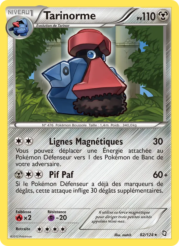 Carte Pokémon Tarinorme 82/124 de l'extension Dragons Éxaltés