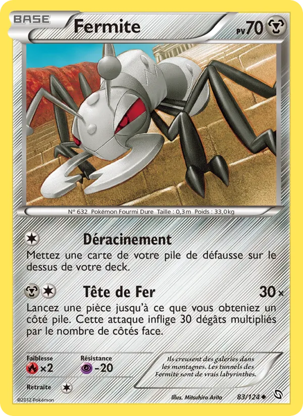 Carte Pokémon Fermite 83/124 de l'extension Dragons Éxaltés