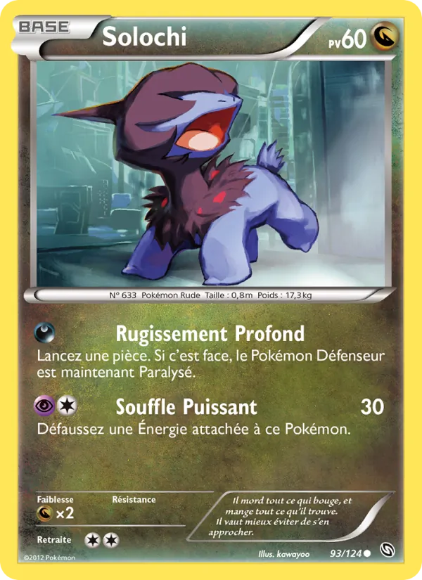 Carte Pokémon Solochi 93/124 de l'extension Dragons Éxaltés