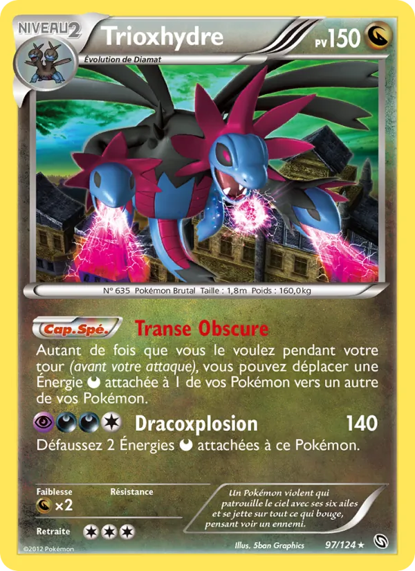 Carte Pokémon Trioxhydre 97/124 de l'extension Dragons Éxaltés