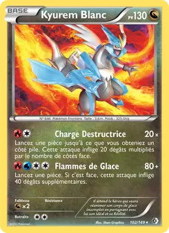 Carte Pokémon Kyurem Blanc 102 — Frontières Franchies