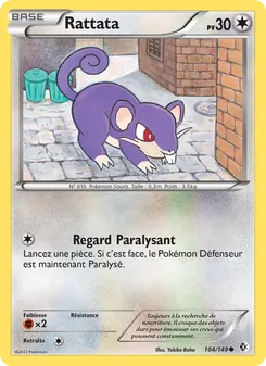 Carte Pokémon Rattata 104 — Frontières Franchies
