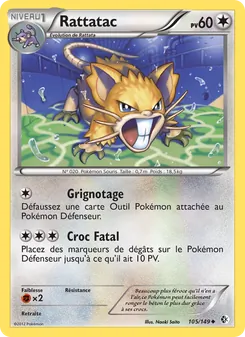 Carte Pokémon Rattatac 105 — Frontières Franchies
